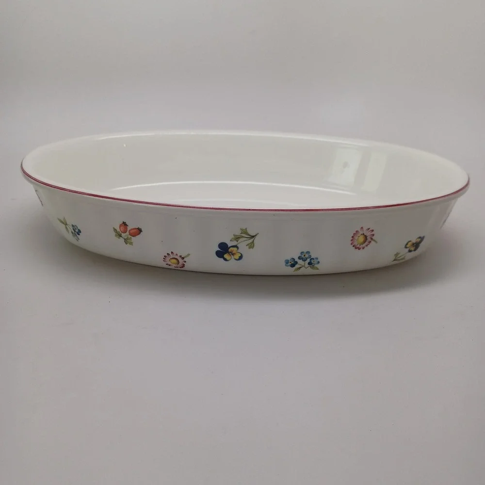 Villeroy & Boch Petite Fleur Vilbofour Oval Baker Porcelain Floral Casserole 10